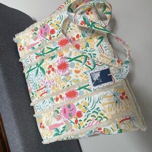 Roller Rabbit Colorful Floral Tote Beach Bag
